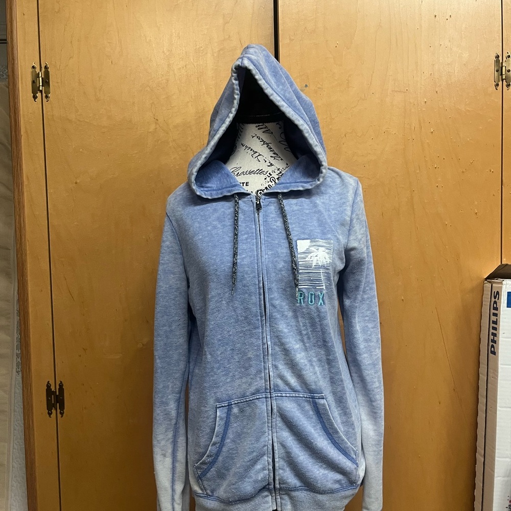 Blue Roxy Zip-Up Sweatshirt